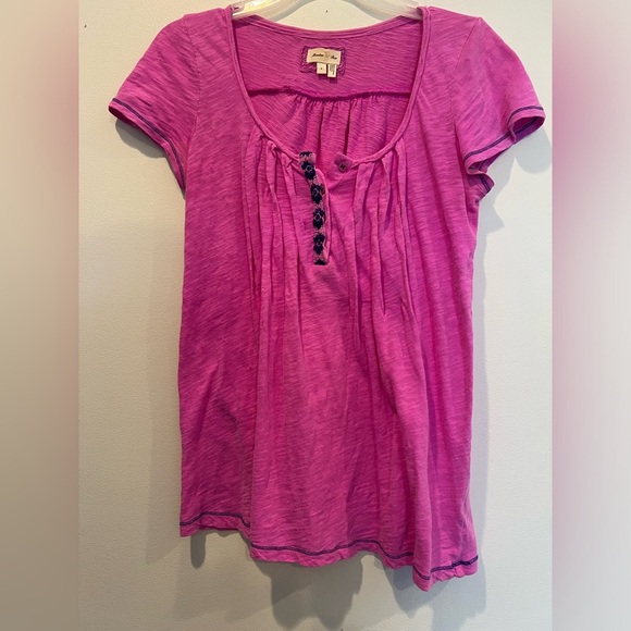 Meadow Rue-Pink Short Sleeve Top - Picture 1 of 5